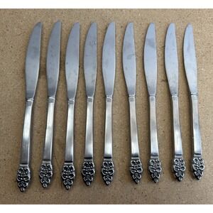 Oneidacraft Deluxe Stainless  - NORDIC CROWN - SET OF 9 DINNER KNIVES